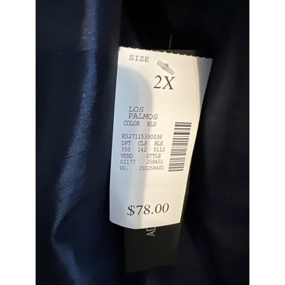 Added Dimensions NWT Catherine's Polished Navy Blue Silver Accents Jacket SZ 2XL - Picture 3 of 11